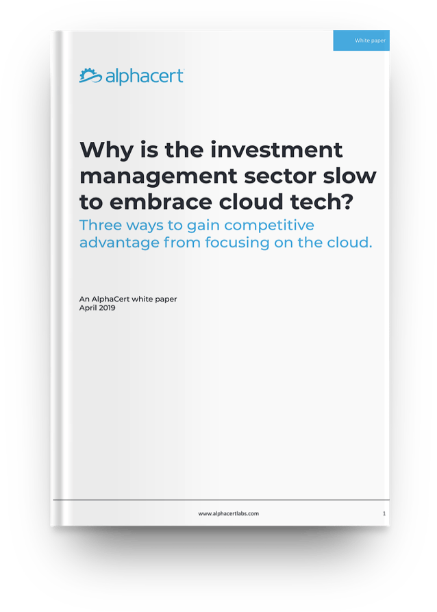 Why is the investment management sector slow to embrace cloud tech